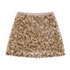 Paillettenrock Gold Glamour Damenmode Goldbuegel