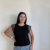 Elegantes Top mit Glitzerdetails Damenmode Goldbuegel