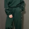 Trainingsanzug mit Perlendetails Damenmode Goldbuegel